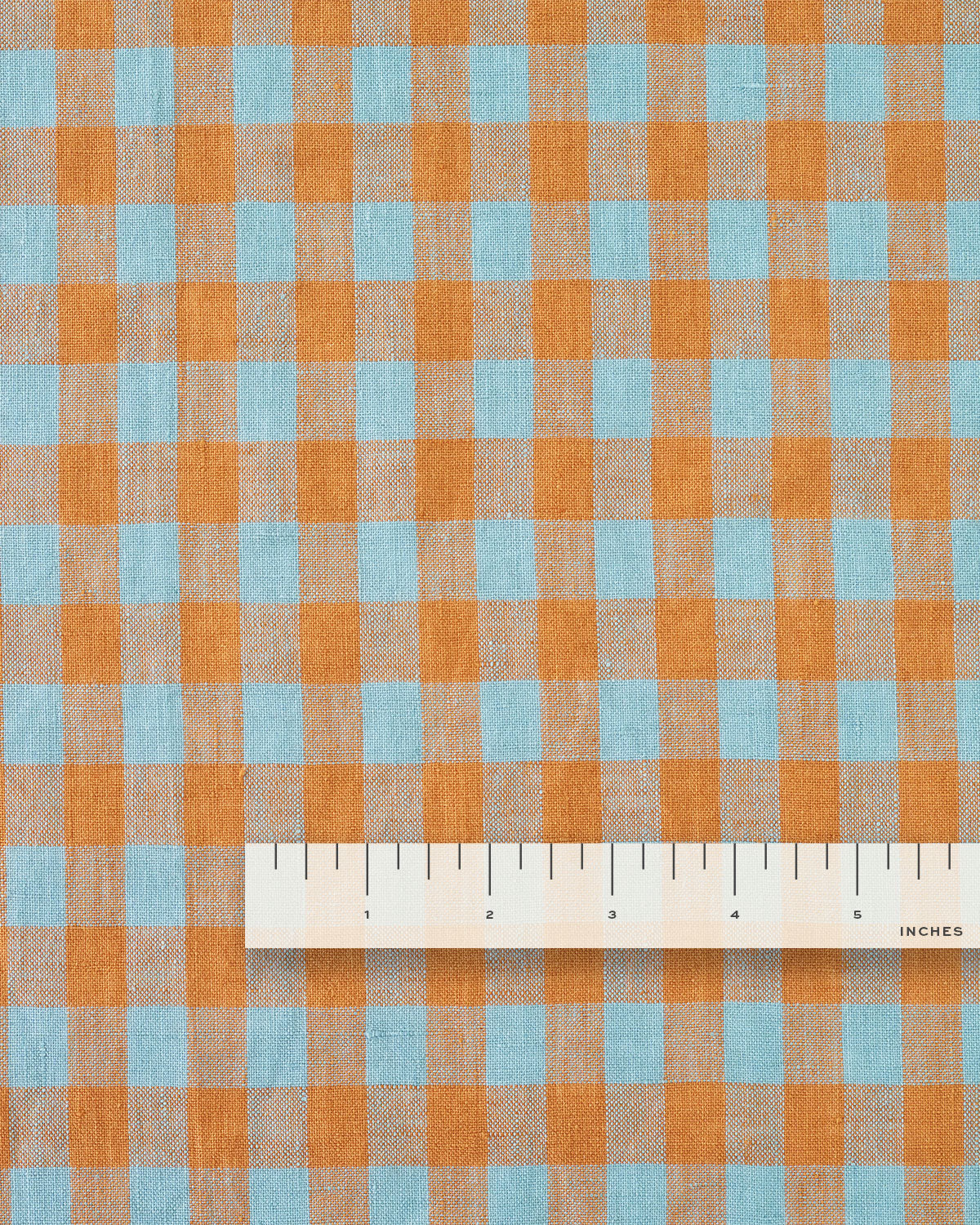 Earl Gray Medium Gingham Washed Linen