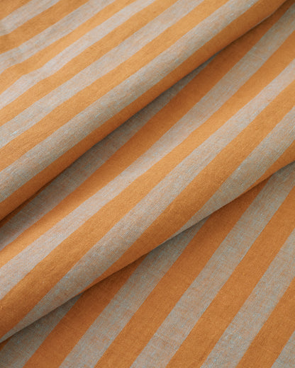 Earl Gray Parlor Stripe Washed Linen