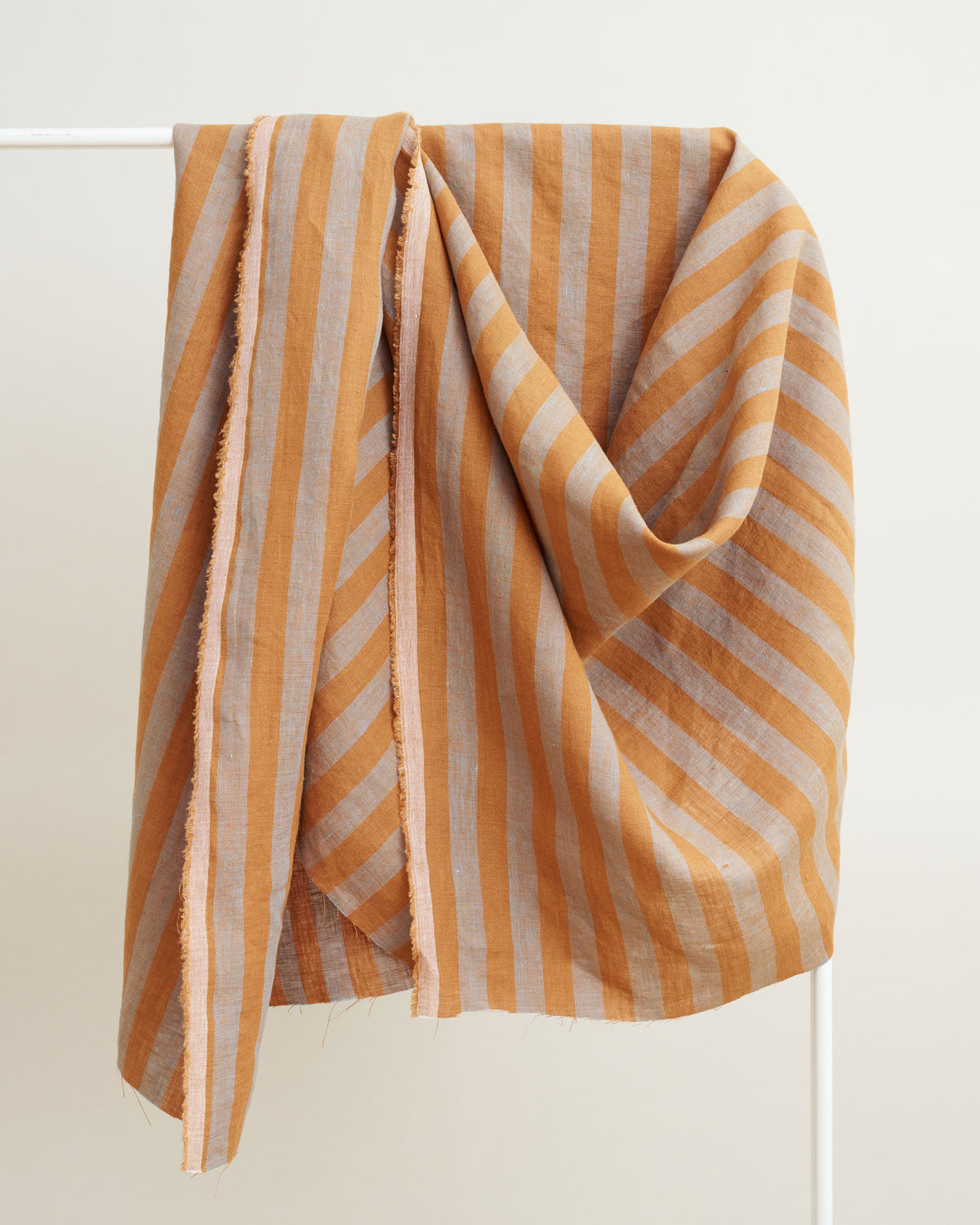 Earl Gray Parlor Stripe Washed Linen