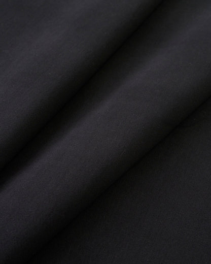 Black Extra Soft Brushed Heavyweight Cotton Twill