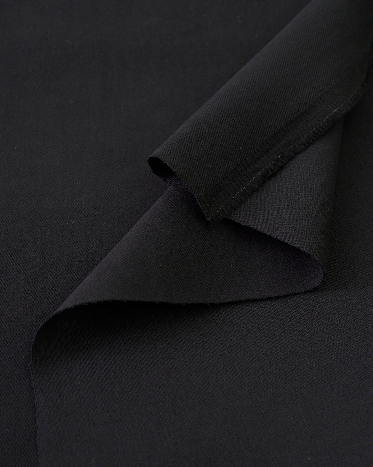 Black Extra Soft Brushed Heavyweight Cotton Twill