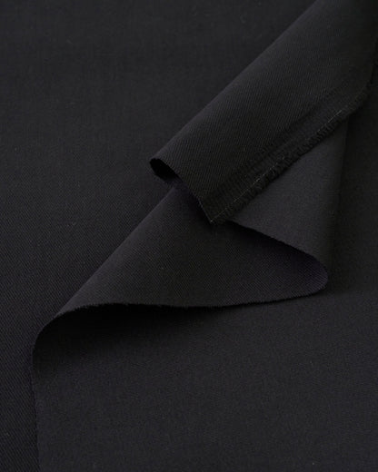 Black Extra Soft Brushed Heavyweight Cotton Twill
