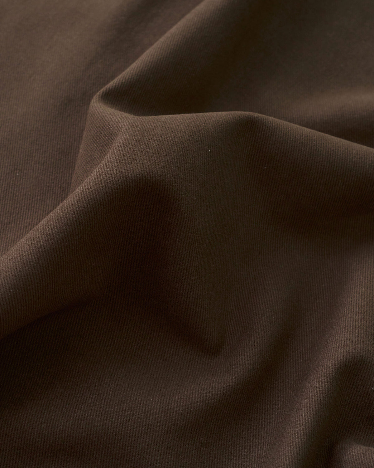 Fudge Brown Extra Soft Brushed Heavyweight Cotton Twill
