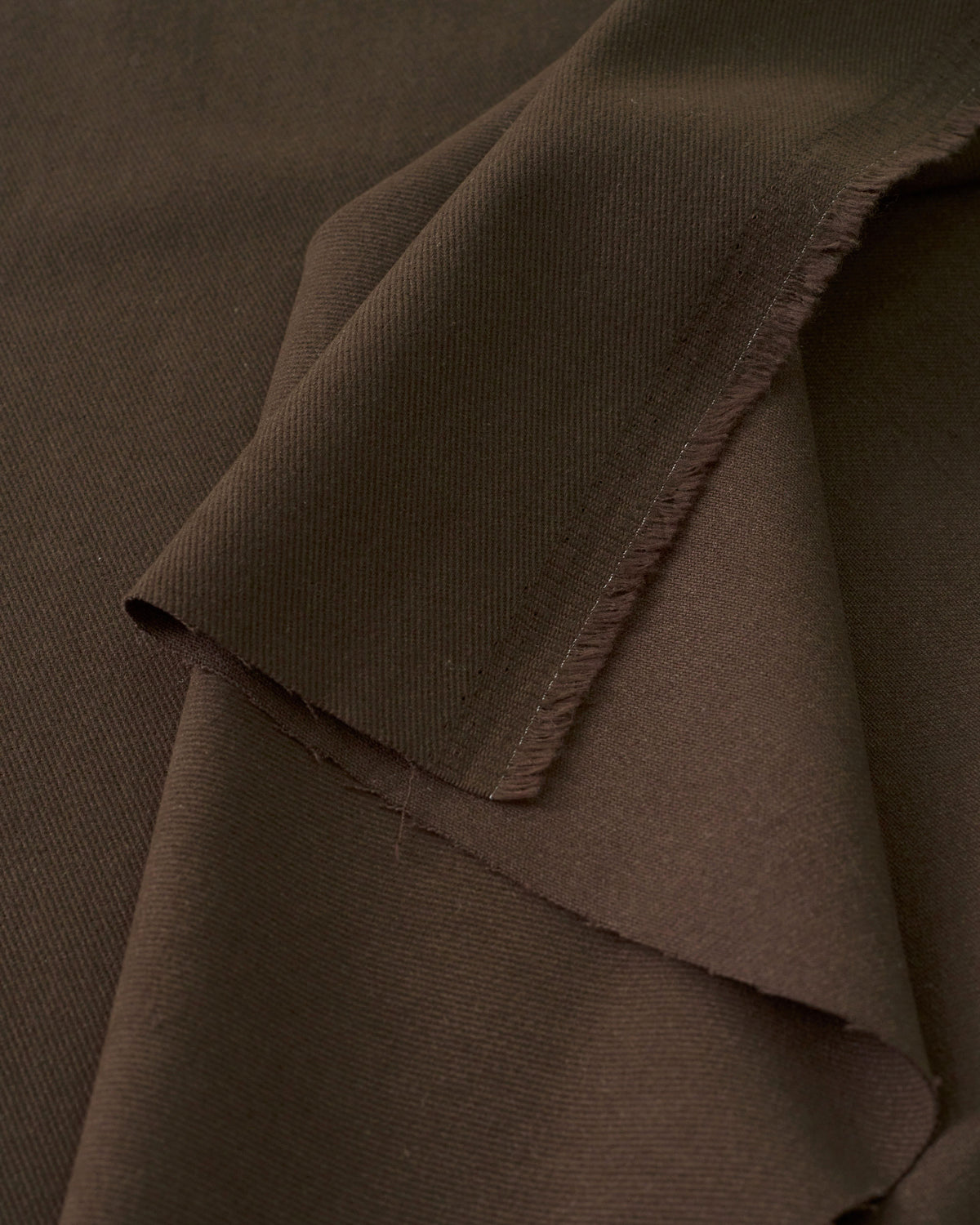 Fudge Brown Extra Soft Brushed Heavyweight Cotton Twill