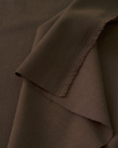 Fudge Brown Extra Soft Brushed Heavyweight Cotton Twill