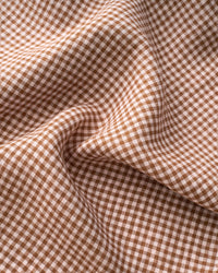 Ginger Blush Micro Gingham Washed Linen