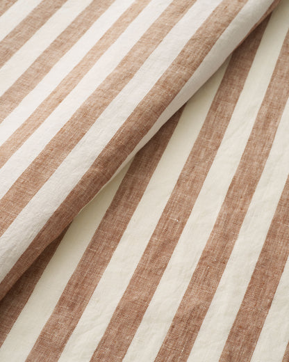 Glazed Ginger Parlor Stripe Washed Linen