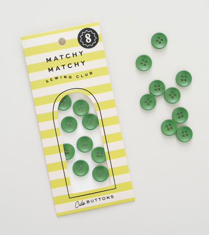Grass Green Mini Retro Buttons