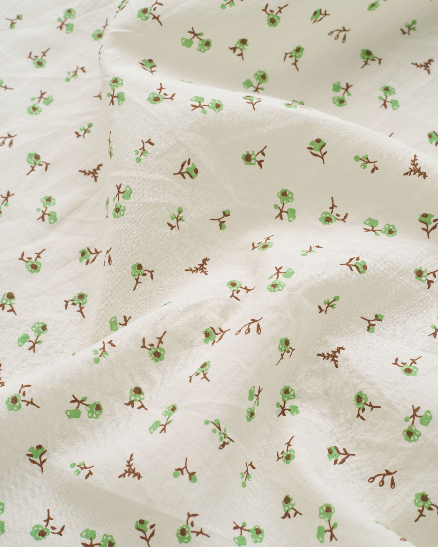 Apple Green Ditsy Floral Petite Blossom Cotton
