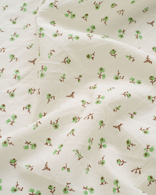 Apple Green Ditsy Floral Petite Blossom Cotton