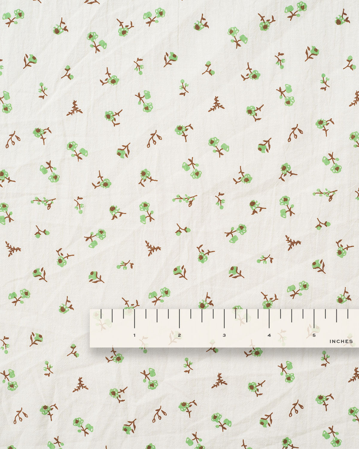 Apple Green Ditsy Floral Petite Blossom Cotton