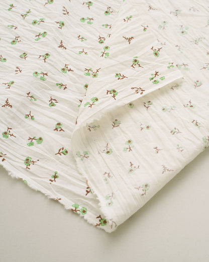 Apple Green Ditsy Floral Petite Blossom Cotton