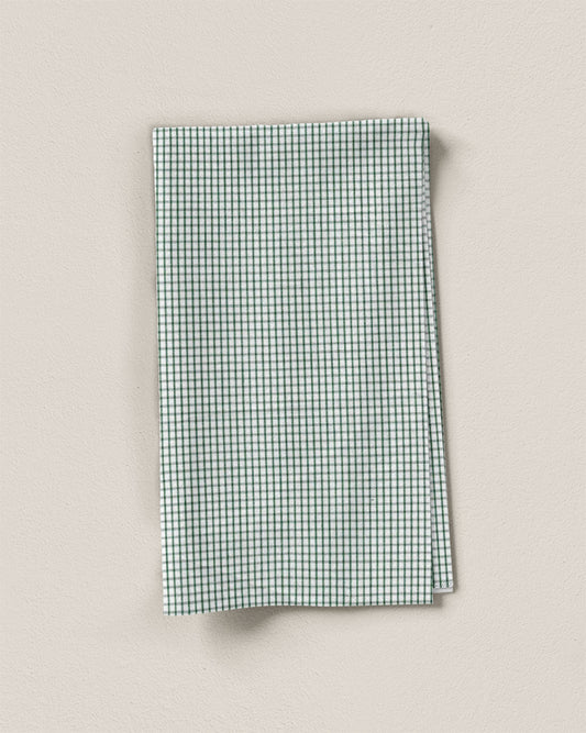 Green Mini Check Cotton Shirting