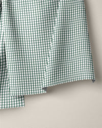 Green Small Check Cotton Shirting