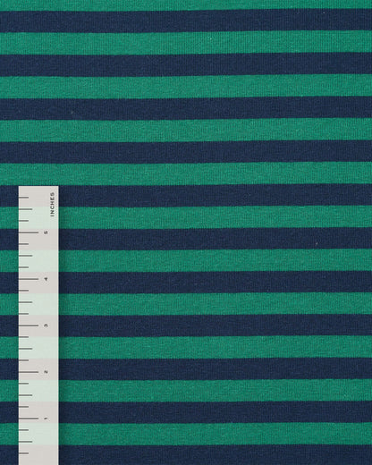 Green and Blue Mid Weight Jersey Knit