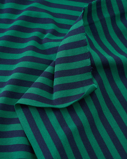 Green and Blue Mid Weight Jersey Knit