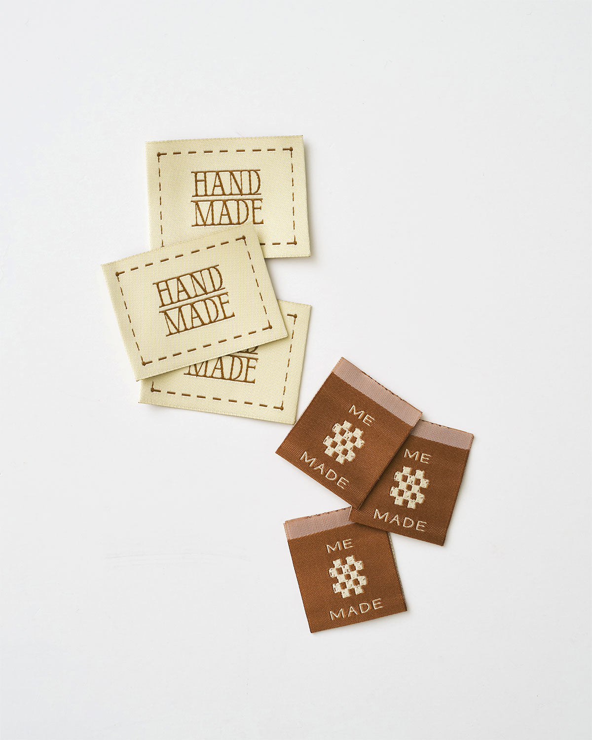 Handmade Stitched Frame Ginger Woven Garment Labels