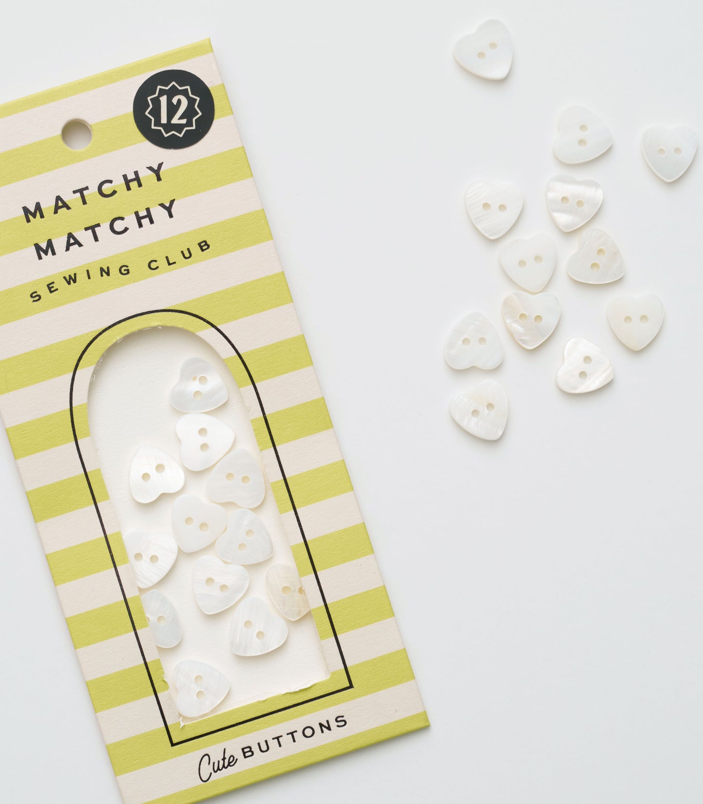 Heart Shaped Shell Buttons