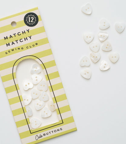 Heart Shaped Shell Buttons