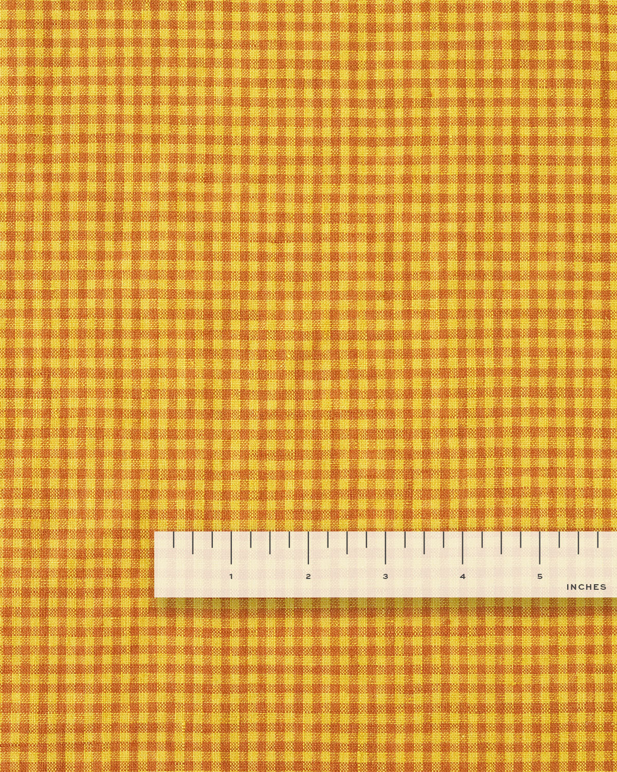 Honey Butter Micro Gingham Washed Linen