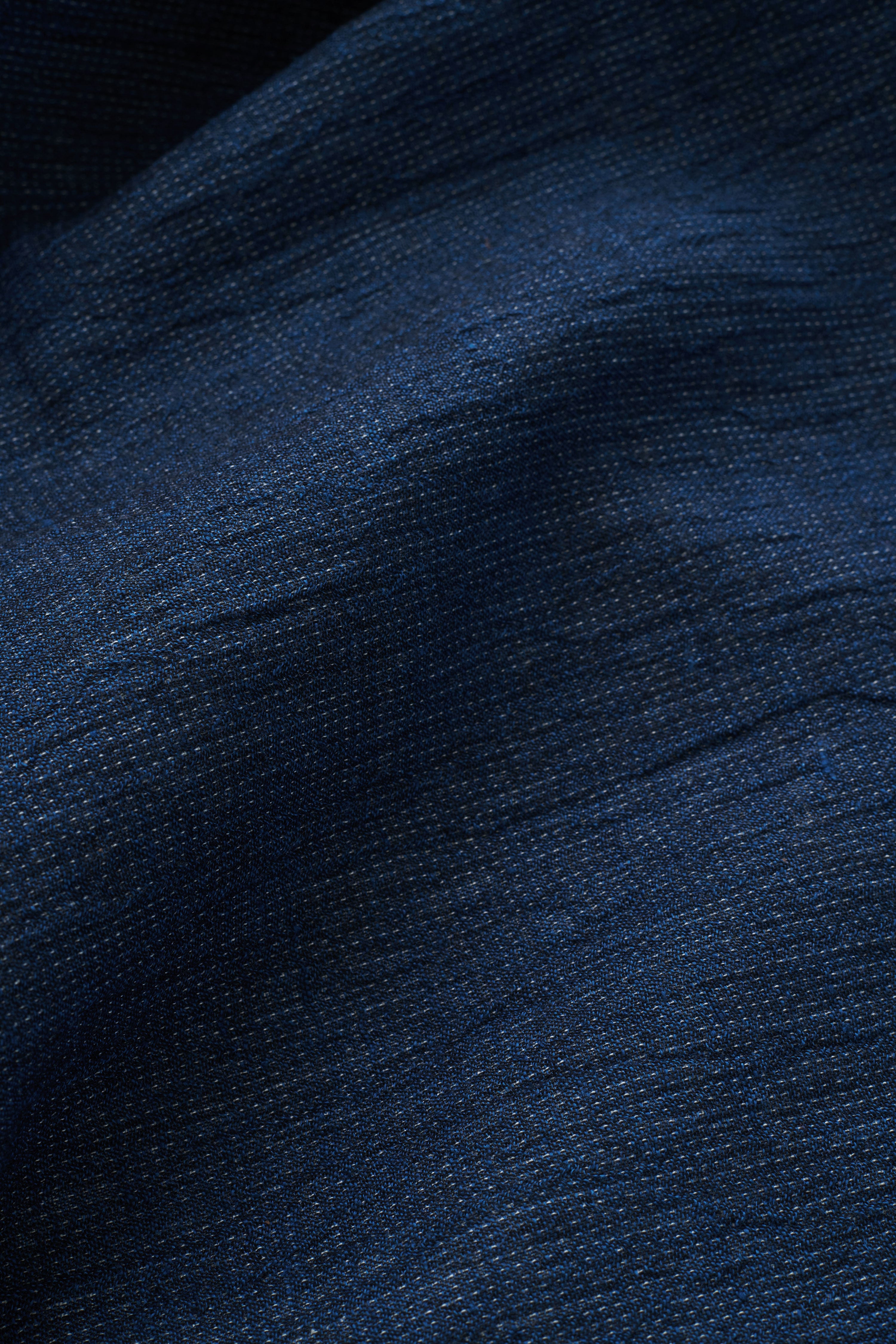 Double Linen Cotton Fabric – Reversible Indigo & White Double Cloth ...