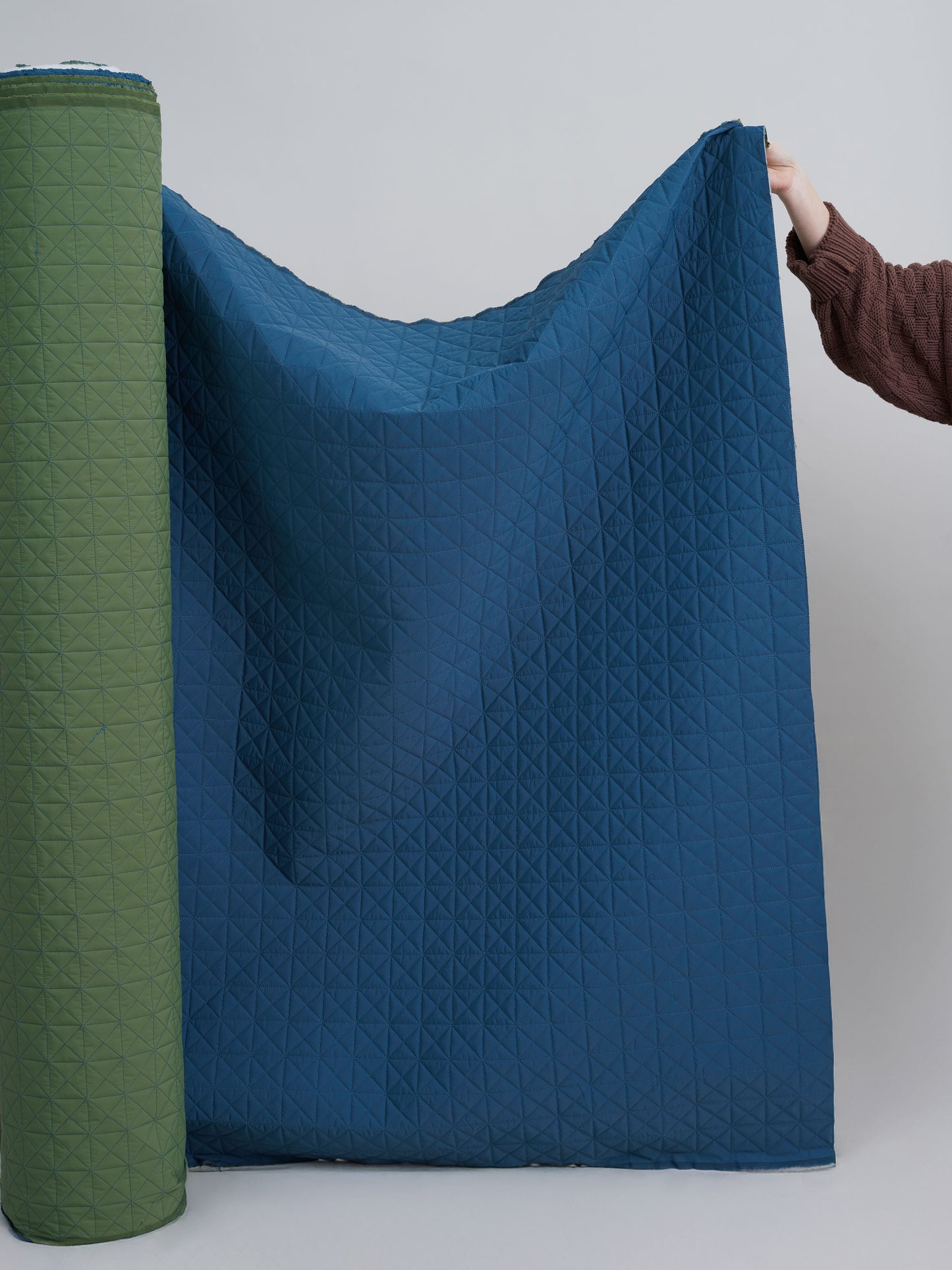 Ink and Olive Quilted Puffer