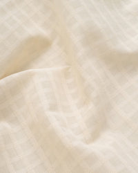 Tan Grid Check Dobby Cotton