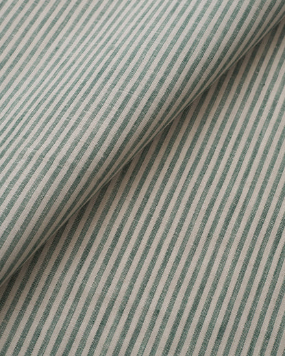 Palm Green Thin Stripe Linen