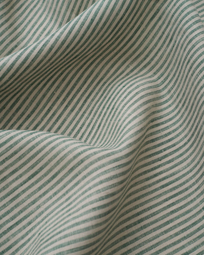 Palm Green Thin Stripe Linen