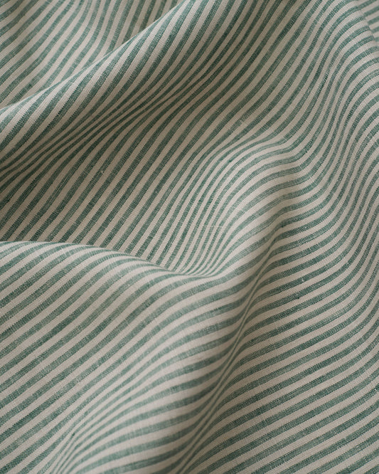Palm Green Thin Stripe Linen