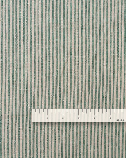 Palm Green Thin Stripe Linen