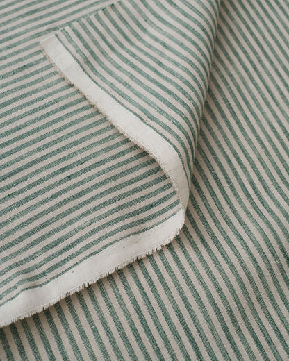 Palm Green Thin Stripe Linen
