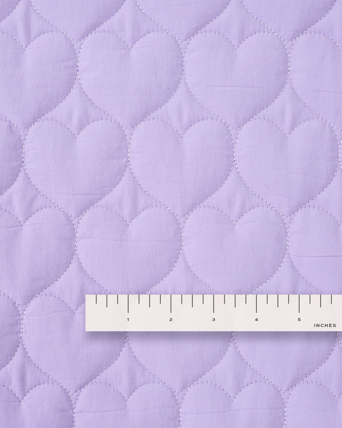 Lavender Brown Heart Quilted Puffy Nylon