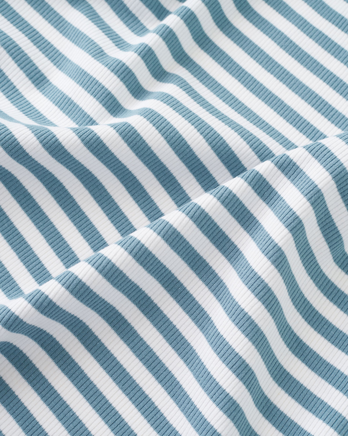 Light Blue Wide Stripe Rib Knit