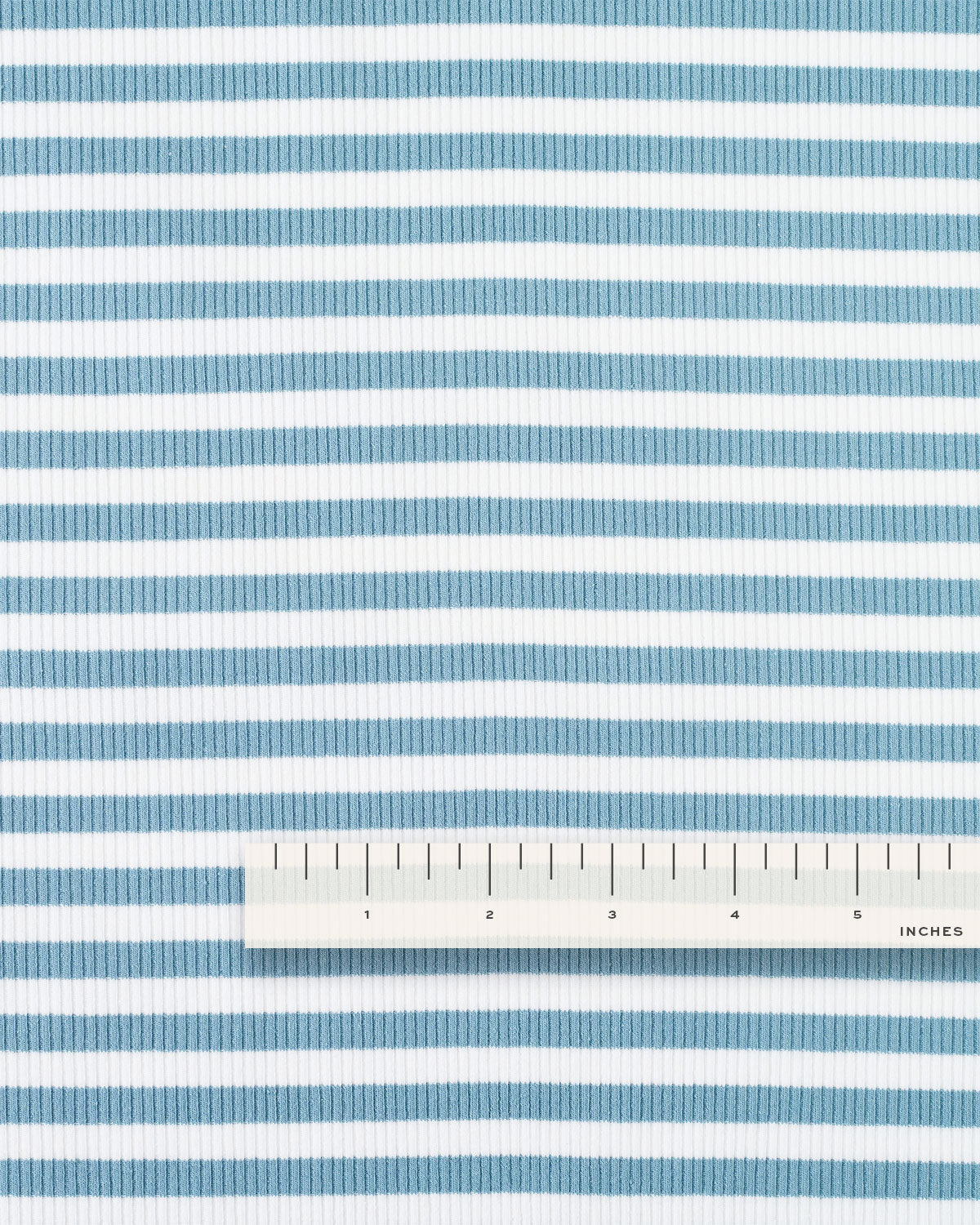 Light Blue Wide Stripe Rib Knit