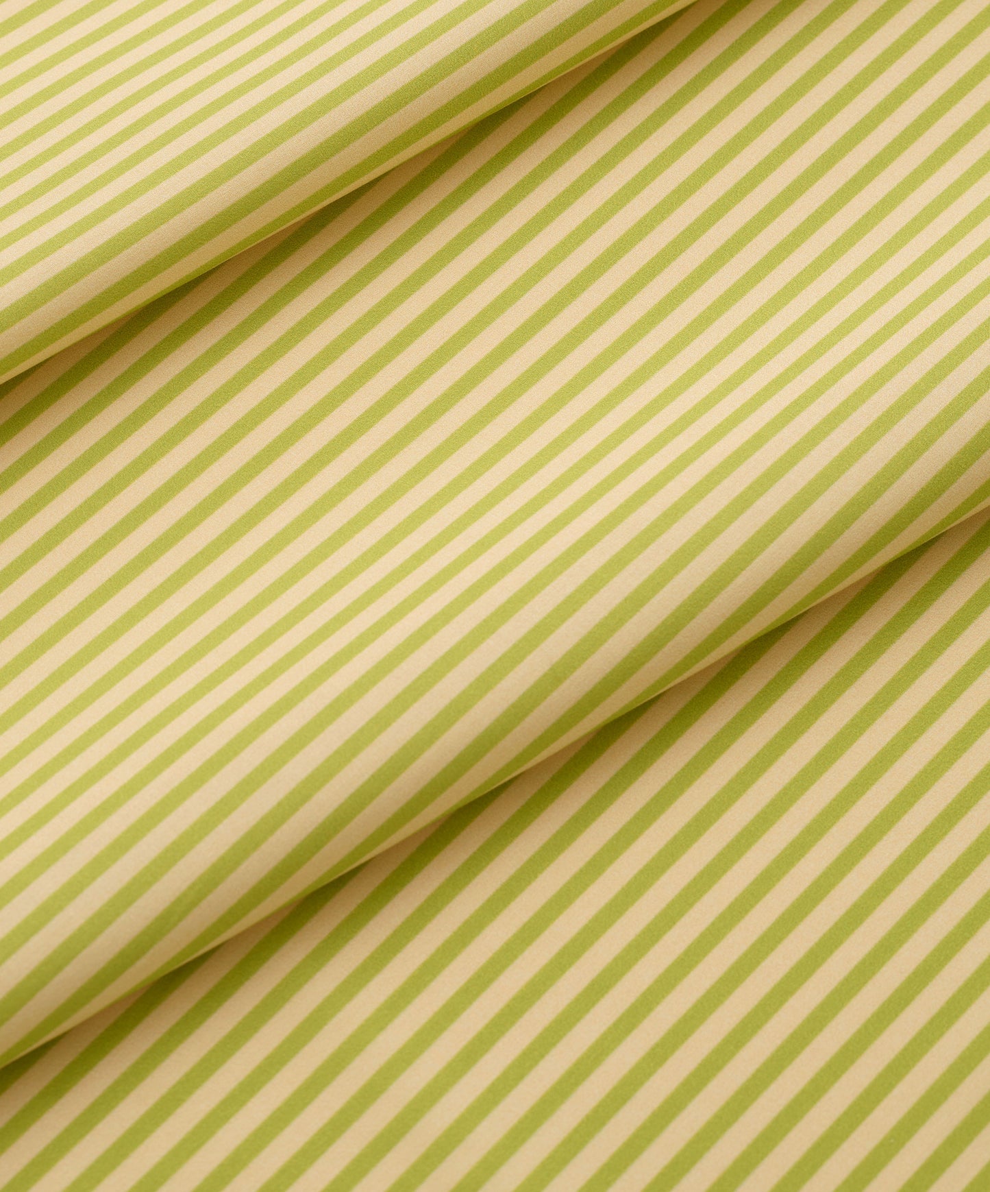 Lime Thin Stripe Smooth Cotton Poplin