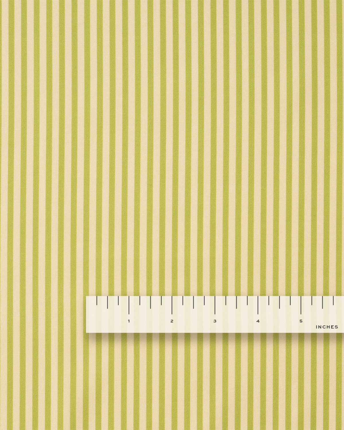 Lime Thin Stripe Smooth Cotton Poplin