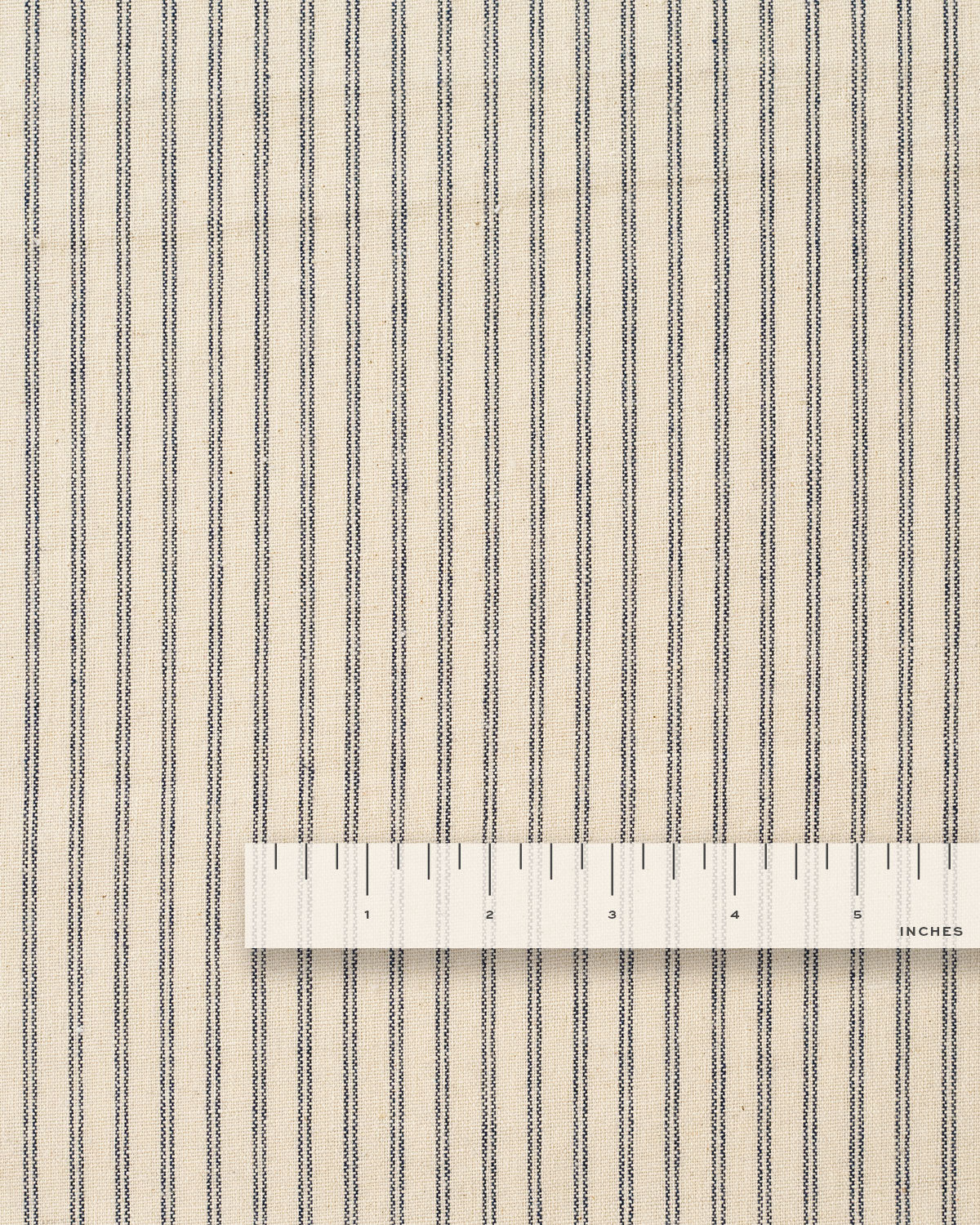 Natural and Blue Double Stripe Linen Cotton