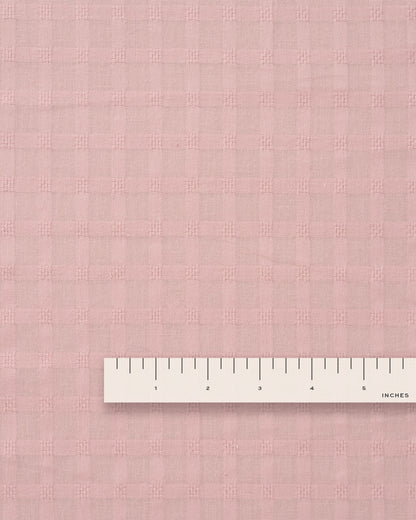 Lovely Pink Grid Check Dobby Cotton