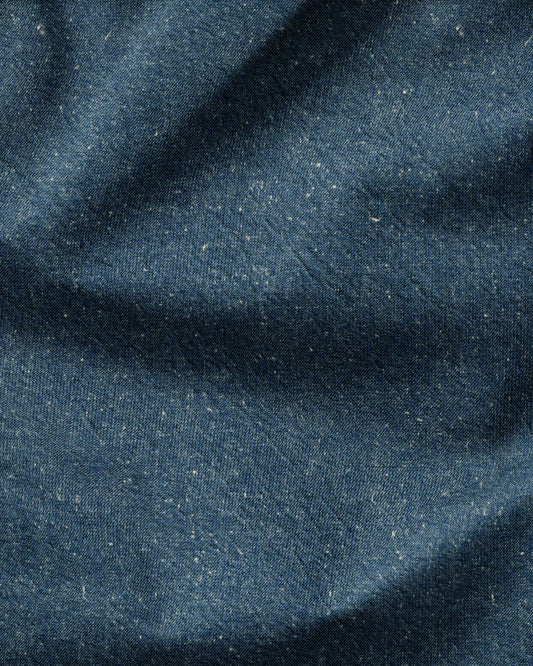 Mid Blue Popcorn Cotton Denim
