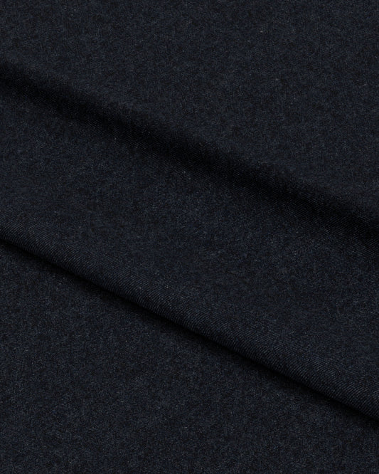 Midnight Stonewashed Wool Denim Twill