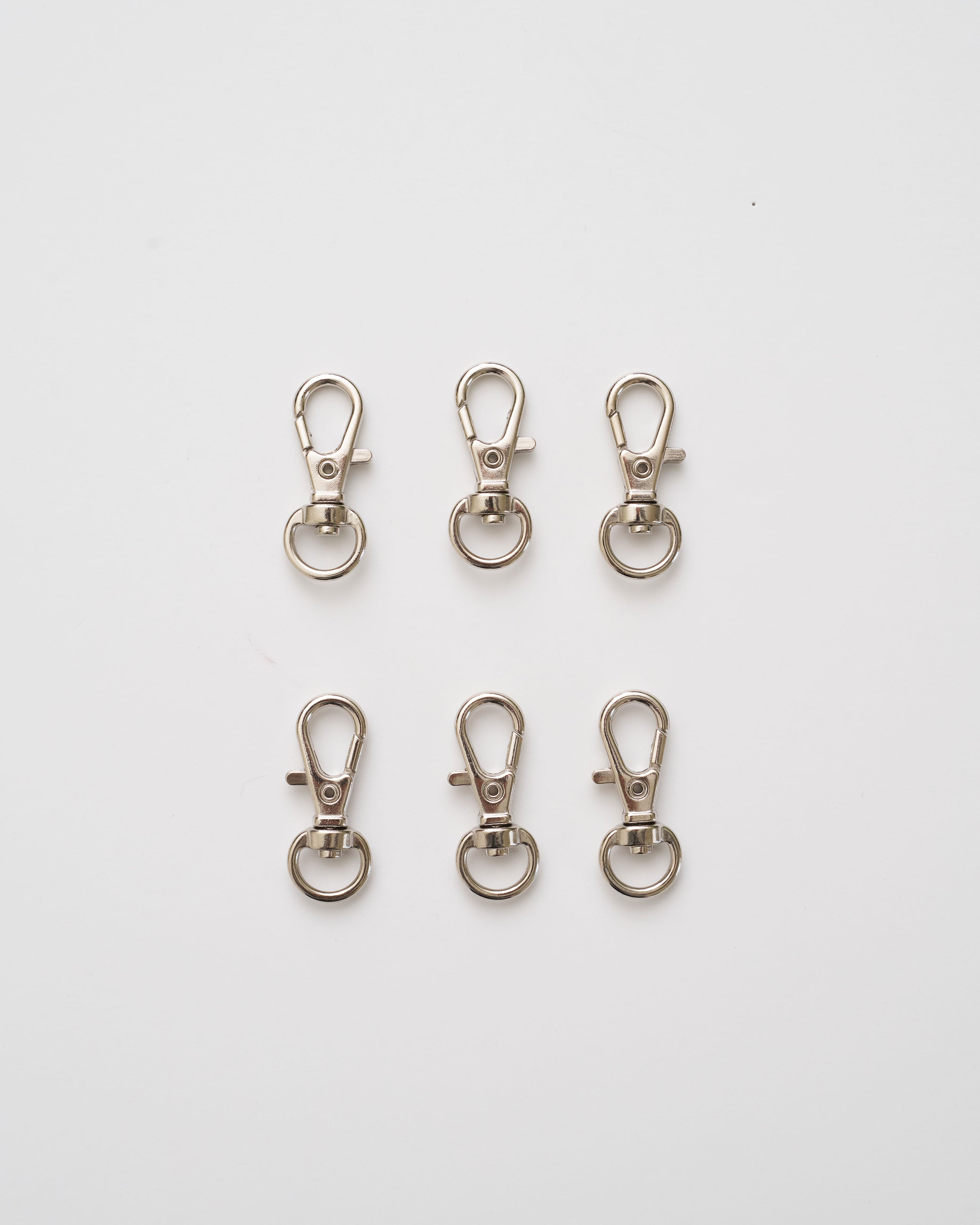 Mini Swivel Charm Clips – Silver Bag Charm Clips Set of 6 – Matchy ...