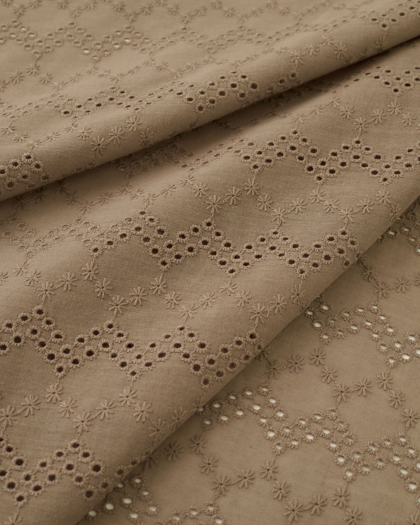 Mocha Honeycomb Cotton Eyelet