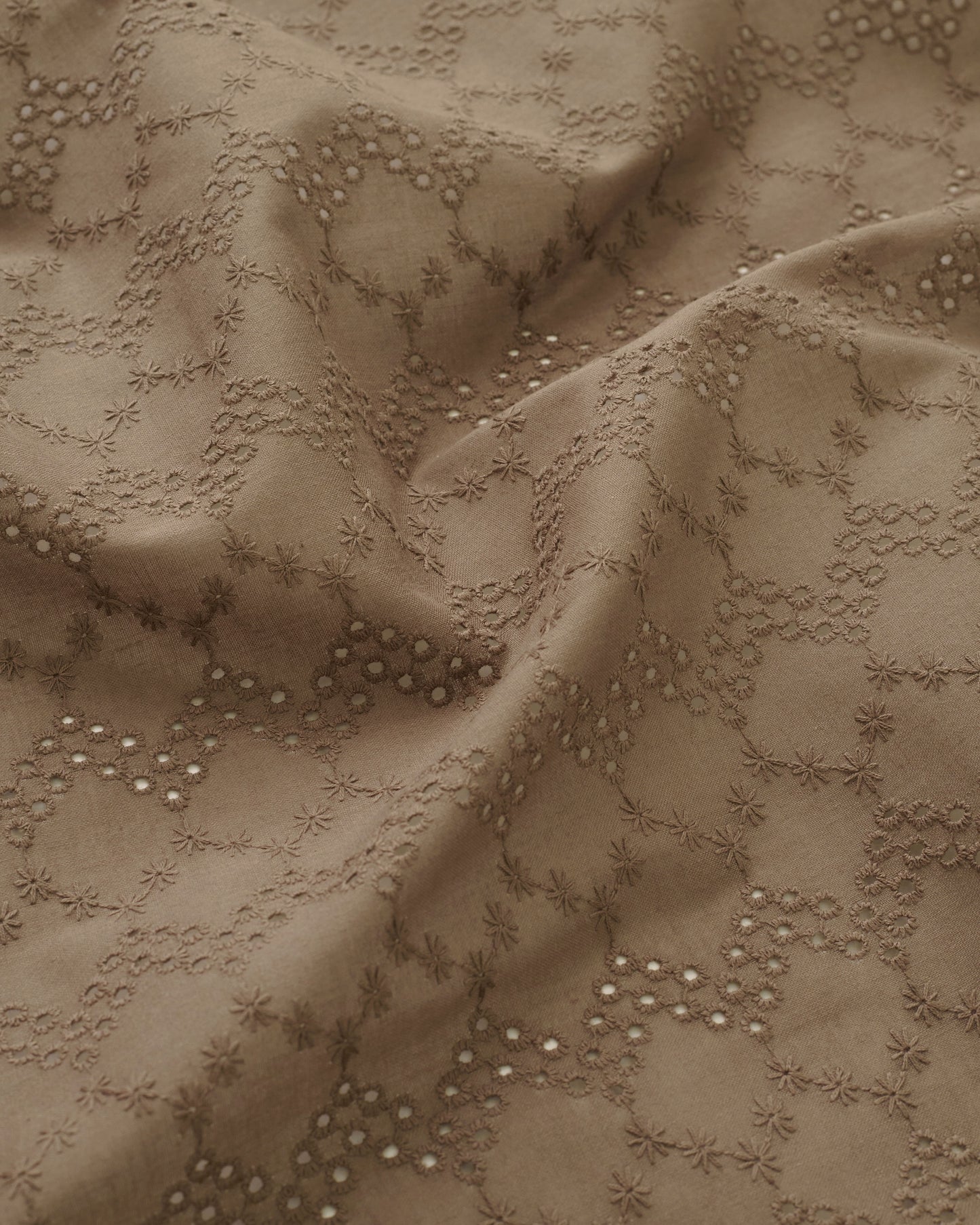 Mocha Honeycomb Cotton Eyelet