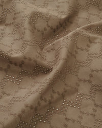 Mocha Honeycomb Cotton Eyelet