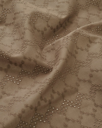 Mocha Honeycomb Cotton Eyelet
