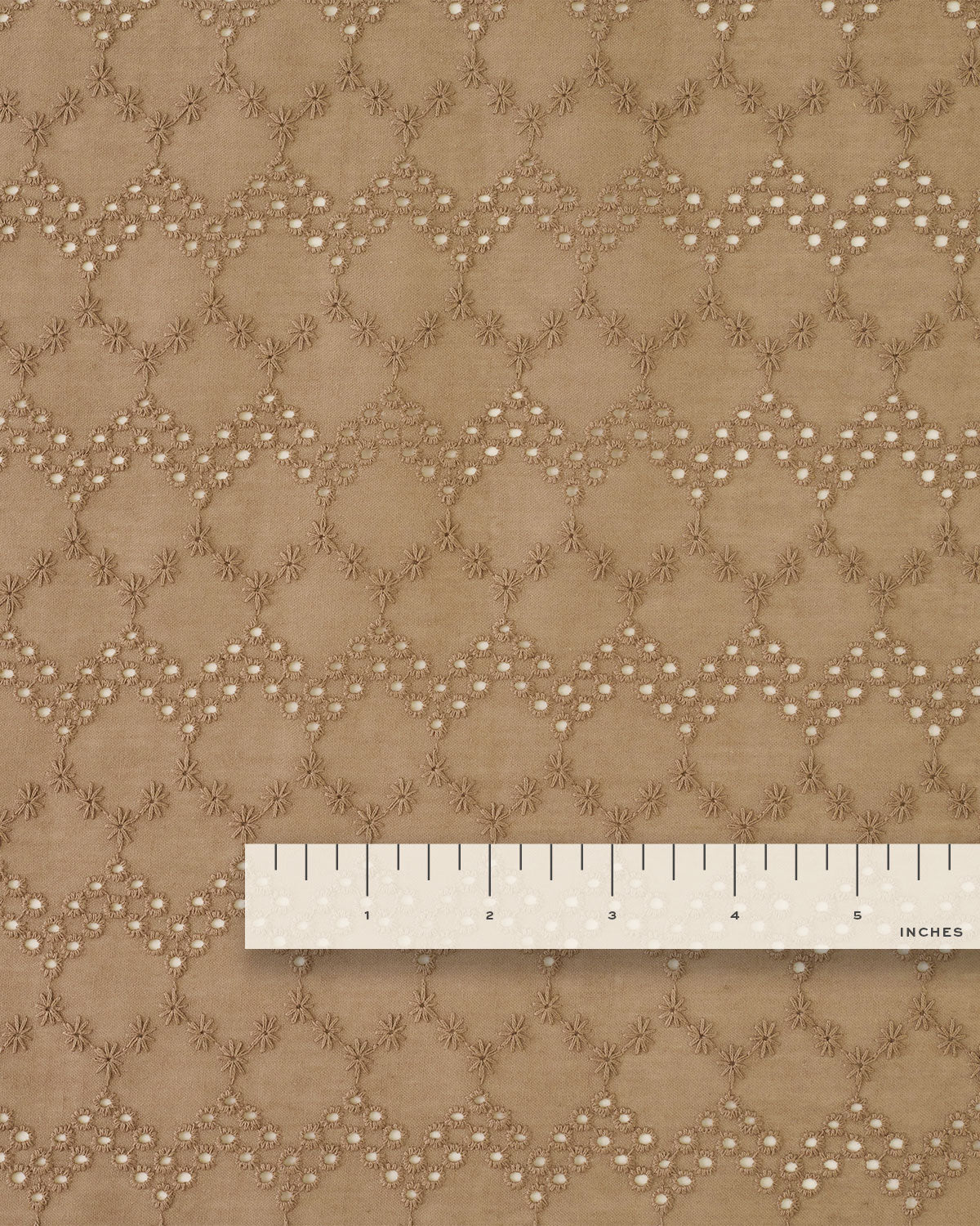Mocha Honeycomb Cotton Eyelet