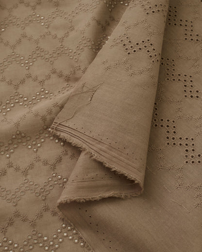 Mocha Honeycomb Cotton Eyelet