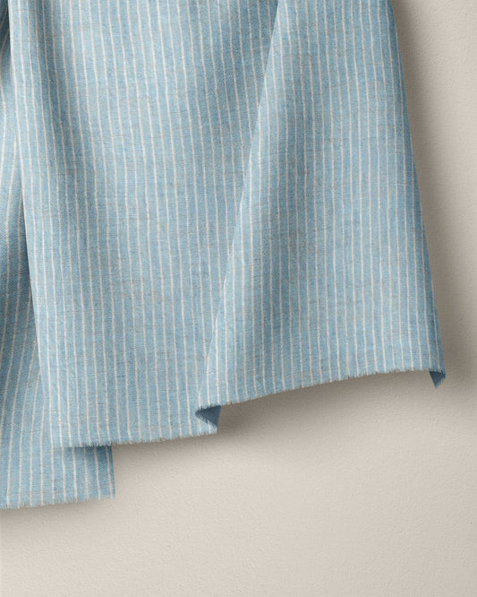 Morning Sky Pencil Stripe Linen