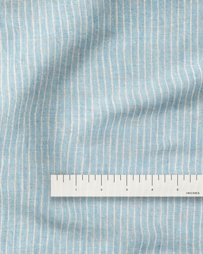 Morning Sky Pencil Stripe Linen